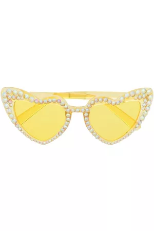 MONNALISA Gem-embellished heart-frame sunglasses