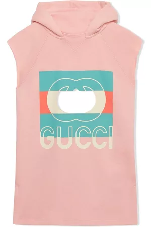 Gucci Menina Vestidos Estampados - Logo-print sleeveless hoodie dress