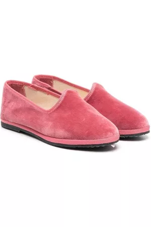 Il gufo Rib-trimmed velvet slippers