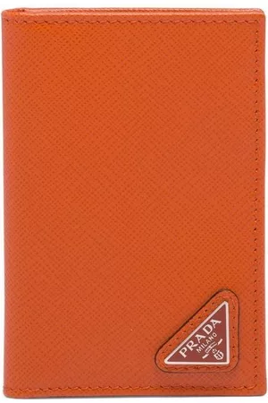 Prada Triangle-logo Saffiano leather cardholder