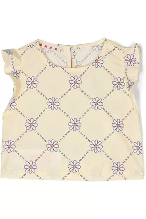 Marni Floral-print cotton top