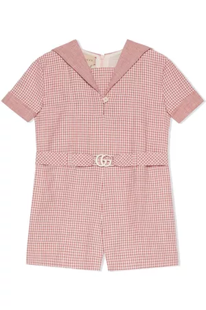Gucci Checked Sailor Collar Playsuit