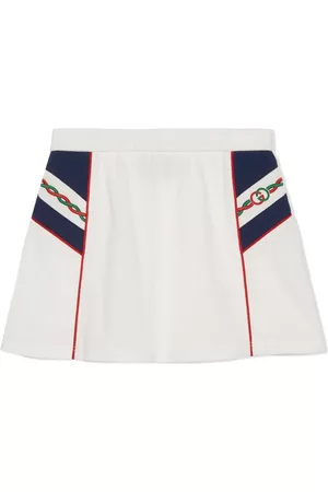 Gucci Torchon-embroidered jersey skirt