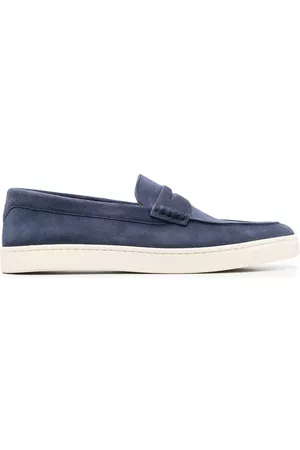 Brunello Cucinelli Penny-slot suede loafers
