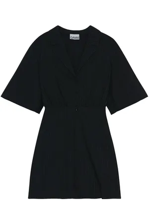 Ganni Pinstripe shirt mini dress