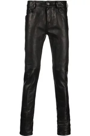 Rick Owens Homem Calças em Pele - Tyrone skinny-cut leather jeans