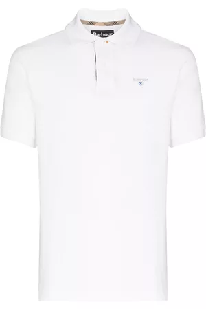 Barbour Tartan trim cotton piqué polo shirt