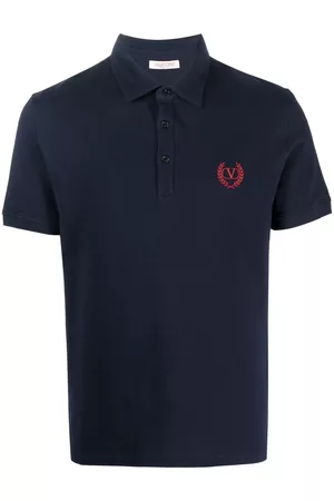 VALENTINO Embroidered-logo cotton polo shirt