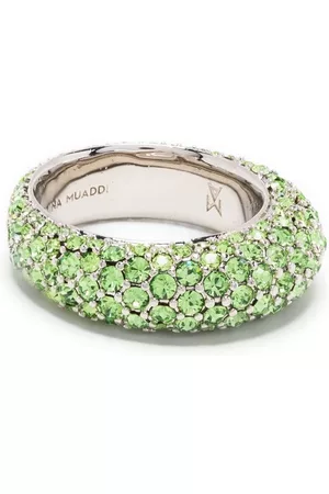 Amina Muaddi Mulher Anéis - Crystal-embellished ring