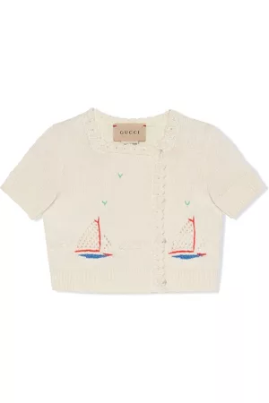 Gucci Boat-motif cotton cardigan