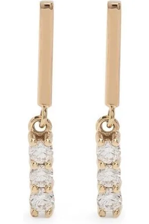 Zo Chicco 14kt yellow Bar diamond drop earrings