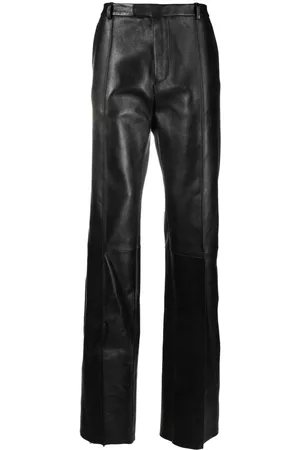 Gucci Straight-leg calf leather trousers