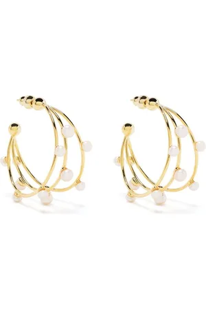 Cult Gaia Pearl-embellished hoop earrings