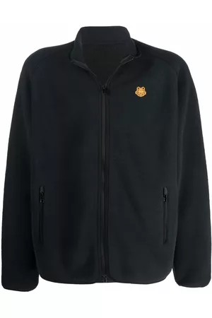 Kenzo Homem Casacos - Tiger-motif zipped track jacket