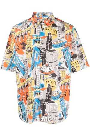 Moschino Homem Camisas de Manga curta - Graphic-print short-sleeved shirt