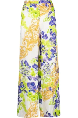 VERSACE Baroque-print trousers