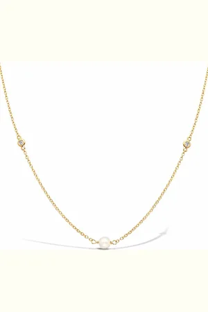 Pragnell 18kt yellow Sundance pearl and diamond necklace