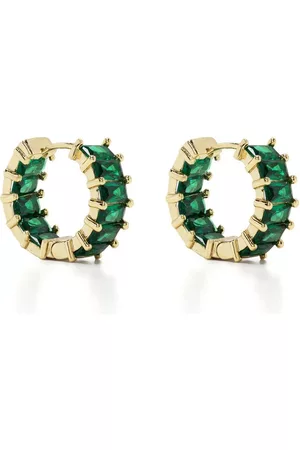 Luv AJ Mulher Argolas - Crystal-embellished huggie hoop earrings