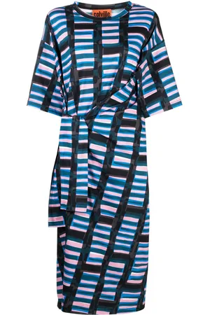 Colville Abstract-print twisted midi dress