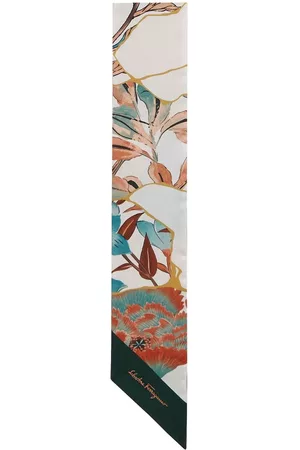 Salvatore Ferragamo Mulher Cachecóis & Echarpes - Kintsugi silk floral-print scarf