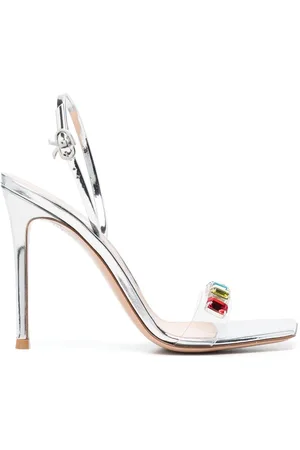 Gianvito Rossi Ribbon Candy 105mm crystal-embellished sandals