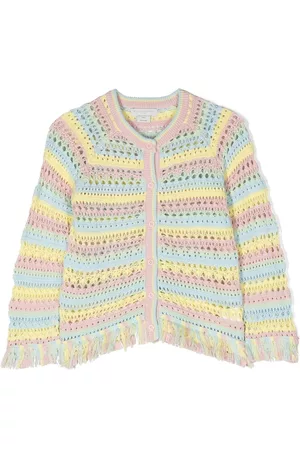Stella McCartney Rainbow stripe crochet jumper