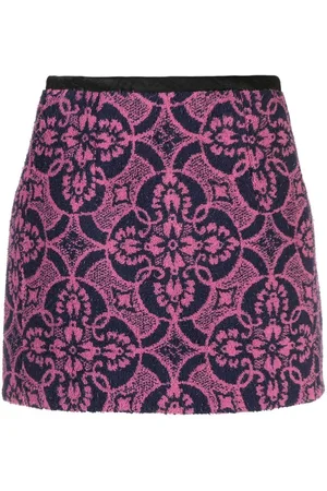 Marine Serre Towels jacquard mini skirt