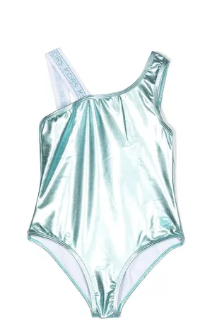 Michael Kors Menina Fatos de banho - Metallic-effect logo-strap swimsuit