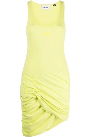 GCDS Gathered-detail sleeveless cotton dress