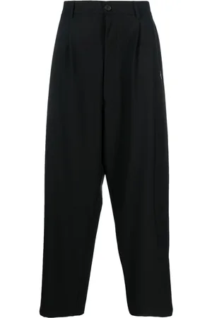 MARCELO BURLON Feather Over pleated trousers