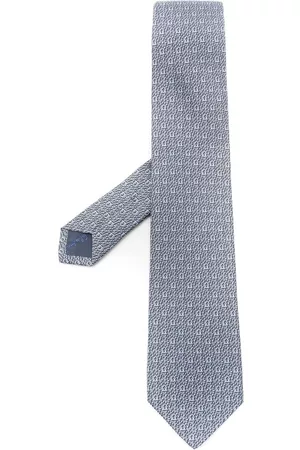 Salvatore Ferragamo Homem Laços de Colarinho - Gancini-print silk tie