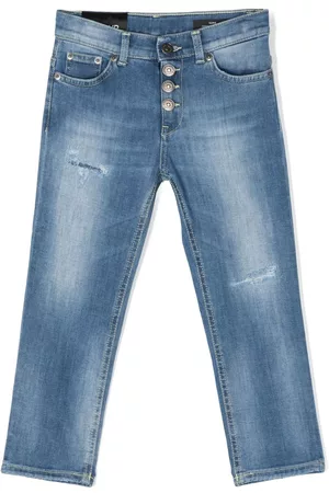 Dondup Logo-patch straight-leg jeans
