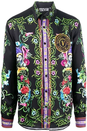 VERSACE Homem Camisa Formal - Logo graphic-print shirt