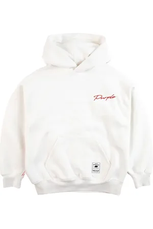 Purple Brand Logo-detail cotton hoodie