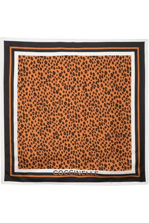 Coccinelle Leopard-print silk scarf
