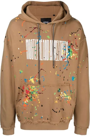 MOSTLY HEARD RARELY SEEN Logo-print paint-splatter hoodie