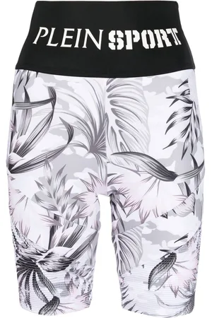 Philipp Plein Logo-waistband floral-print shorts