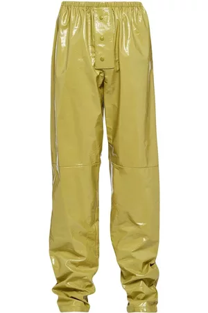 Prada Leather wide-leg trousers