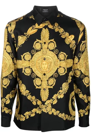 VERSACE Homem Camisa Formal - Maschera Baroque silk shirt