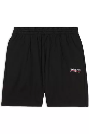 Balenciaga Homem Calções desportivos & de corrida - Logo-embroidered track shorts