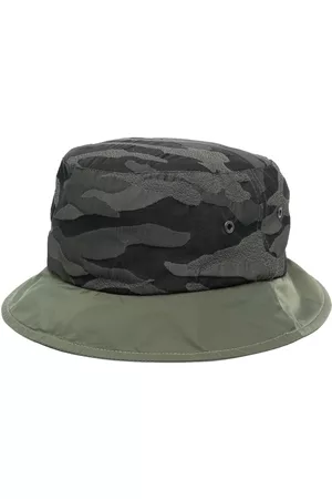 MACKINTOSH Colour-block camouflage bucket hat