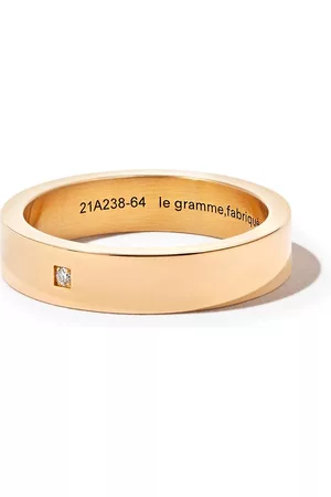 Le Gramme Homem Anéis - 18kt yellow Ruban diamond ring