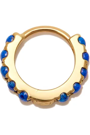 Maria Tash 18kt yellow lapis lazuli hoop earring