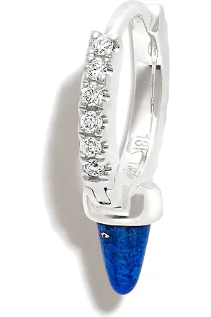 Maria Tash 18kt white gold lapis lazuli and diamond earring