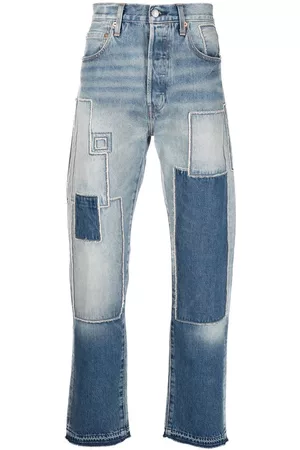Levi's Patchwork-design straight-leg jeans