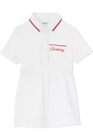 Burberry Logo script-print piqué polo shirt dress