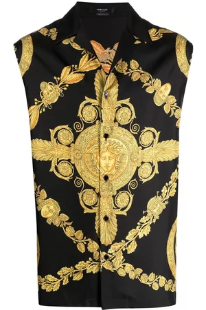 VERSACE Maschera Baroque sleeveless silk shirt