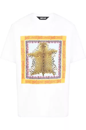 Roberto Cavalli Homem T-shirts & Manga Curta - Graphic-print cotton T-shirt