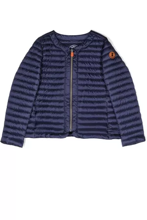 save the duck Menina Casacos de Penas & Acolchoados - Logo-patch quilted padded jacket