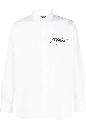 Moschino Homem Camisa Formal - Embroidered-logo cotton shirt
